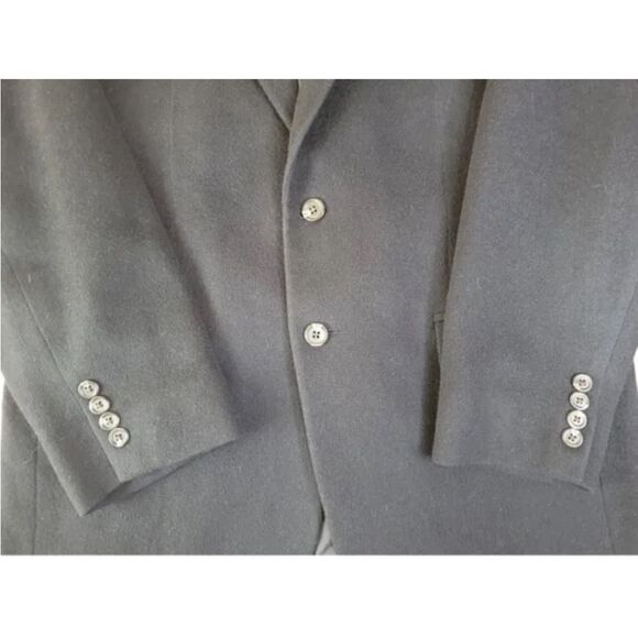 90s Ralph Lauren Camel Hair Black Sport Coat Jacket Blazer Single Breast 40R - Picture 3 of 14